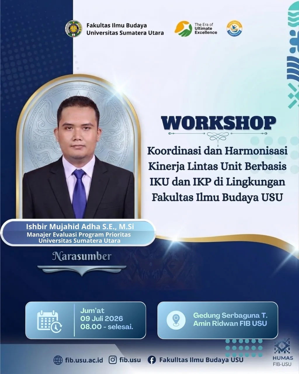 FIB USU Gelar Workshop Koordinasi dan Harmonisasi Kinerja Lintas Unit Berbasis IKU dan IKP